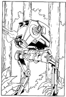 A coloring page of star wars